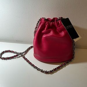 NWT Lauren Ralph Lauren bucket crossbody leather bag